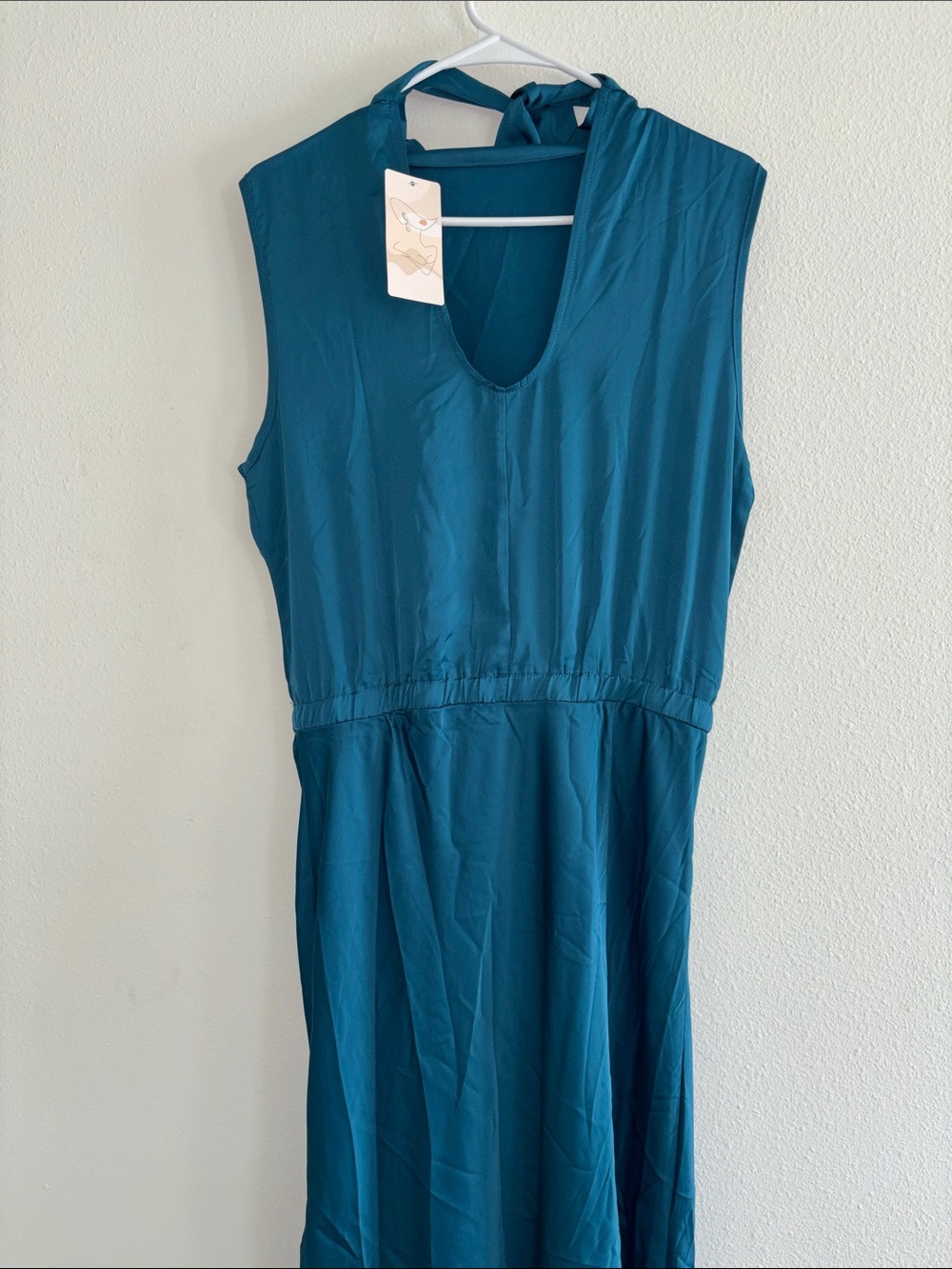 Teal Sleeveless Maxi Dress